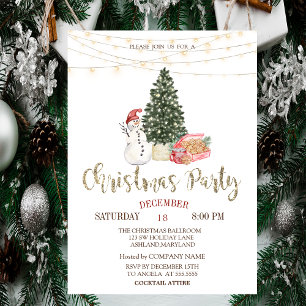 Schneemann, Pine Tree, Kekse Weihnachtsgebäck Part Einladung