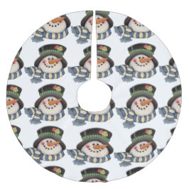 Schneemann Polyester Weihnachtsbaumdecke