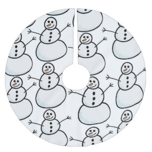 Schneemann Polyester Weihnachtsbaumdecke