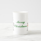 Schneemann Porzellantasse (Vorderseite)