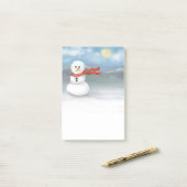 Schneemann Post-it Klebezettel (Auf Schreibtisch)