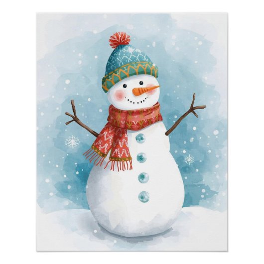 Schneemann Poster (Vorderseite)
