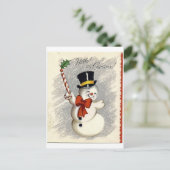 Schneemann Postkarte (Stehend Vorderseite)