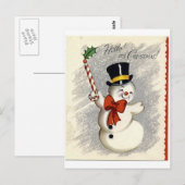 Schneemann Postkarte (Vorne/Hinten)