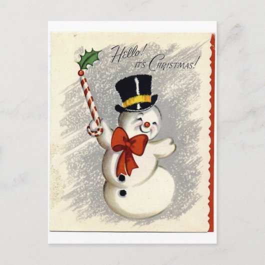 Schneemann Postkarte (Vorderseite)