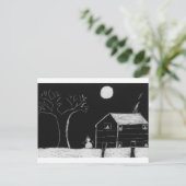 Schneemann Postkarte (Stehend Vorderseite)