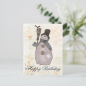 Schneemann Postkarte (Stehend Vorderseite)