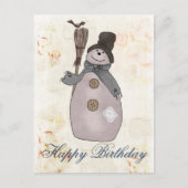 Schneemann Postkarte (Vorderseite)