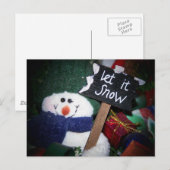 Schneemann Postkarte (Vorne/Hinten)