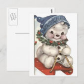 Schneemann Postkarte (Vorne/Hinten)