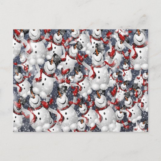Schneemann Postkarte (Vorderseite)