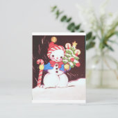 Schneemann Postkarte (Stehend Vorderseite)
