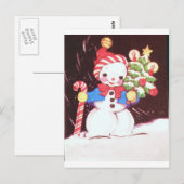 Schneemann Postkarte (Vorne/Hinten)