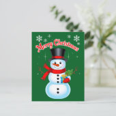 Schneemann Postkarte (Stehend Vorderseite)