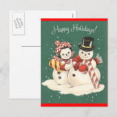 Schneemann Postkarte (Vorne/Hinten)