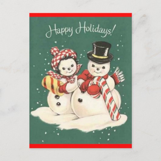 Schneemann Postkarte (Vorderseite)