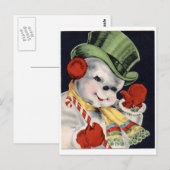 Schneemann Postkarte (Vorne/Hinten)
