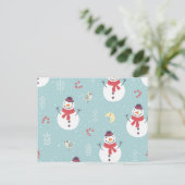 Schneemann Postkarte (Stehend Vorderseite)