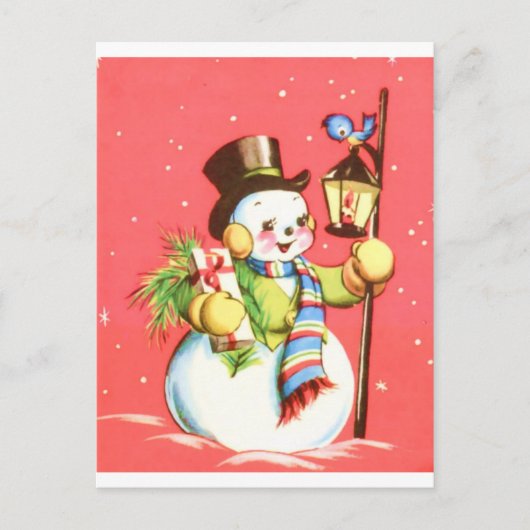 Schneemann Postkarte (Vorderseite)