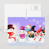 Schneemann Postkarte (Vorne/Hinten)