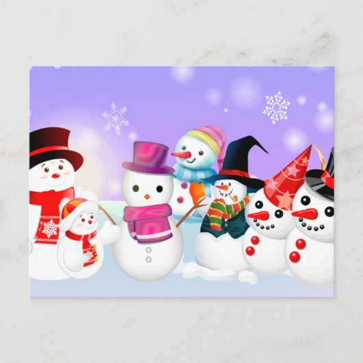 Schneemann Postkarte (Vorderseite)
