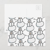 Schneemann Postkarte (Vorne/Hinten)