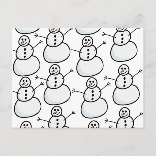 Schneemann Postkarte (Vorderseite)