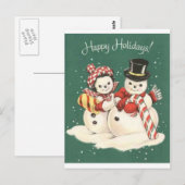 Schneemann Postkarte (Vorne/Hinten)