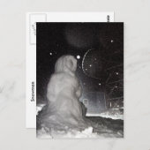 Schneemann Postkarte (Vorne/Hinten)