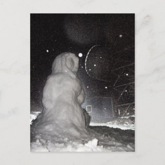 Schneemann Postkarte