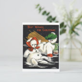 Schneemann Postkarte (Stehend Vorderseite)