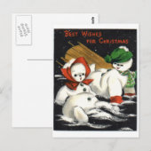 Schneemann Postkarte (Vorne/Hinten)