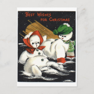 Schneemann Postkarte