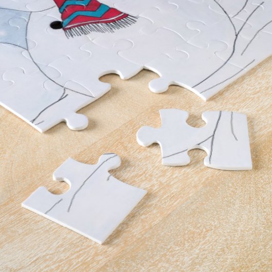 Schneemann-Puzzlespiel Puzzle (Seite)