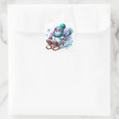 Schneemann Quadratischer Aufkleber (Tasche)