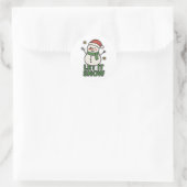 Schneemann Runder Aufkleber (Tasche)