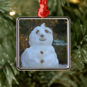 Schneemann Saisongrüße-Ornament Ornament Aus Metall