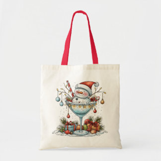 Schneemann Santa Marguerita Zeit Tragetasche
