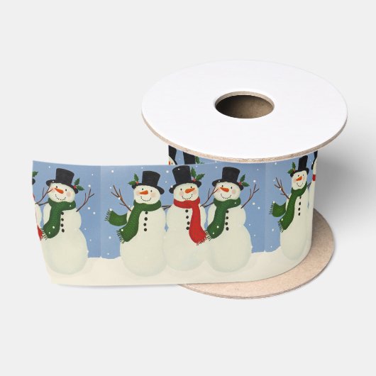 Schneemann Satinband (Spule)