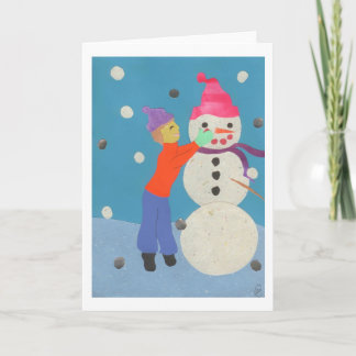 Schneemann schaffen feiertagskarte