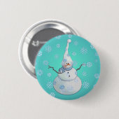 SCHNEEMANN, SCHAL u. SCHNEE-HUT durch SHARON Button (Vorne & Hinten)