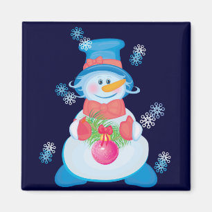 Schneemann scherzt Magneten für Geschenke Magnet