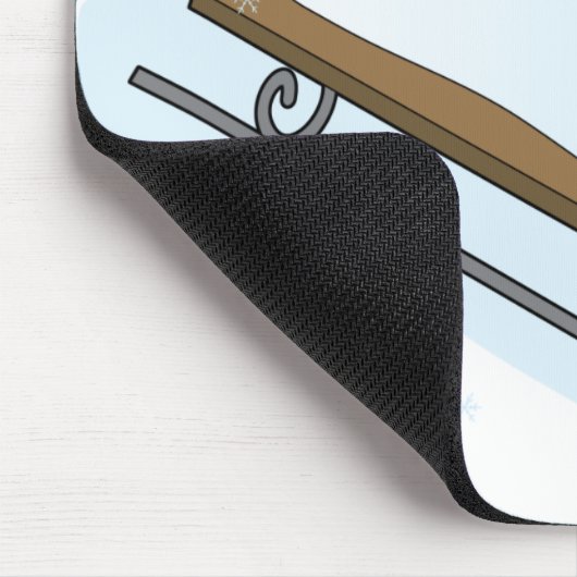 Schneemann-Schlitten Mousepad (Ecke)