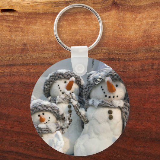 Schneemann Schlüsselanhänger (Vorderseite)