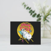 Schneemann schmelzen So heiß, um cool zu sein Postkarte (Stehend Vorderseite)