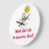 Schneemann schmelzen, was ich getan habe, um das z große wanduhr (Winkel)