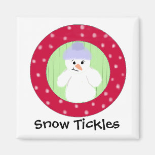 Schneemann Schnee kitzelt Magnet