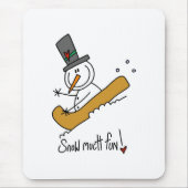 Schneemann-Schnee viel Spaß Mousepad (Vorne)