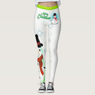Schneemann / Schneeflocke / Weißes Weihnachtsfest  Leggings