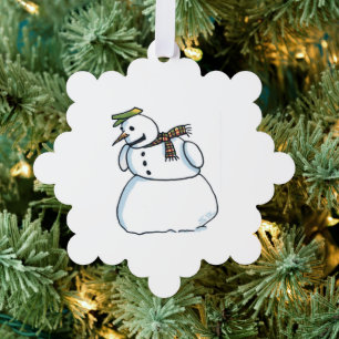 Schneemann-Schneeflocken-Papierdekoration Ornament Karte